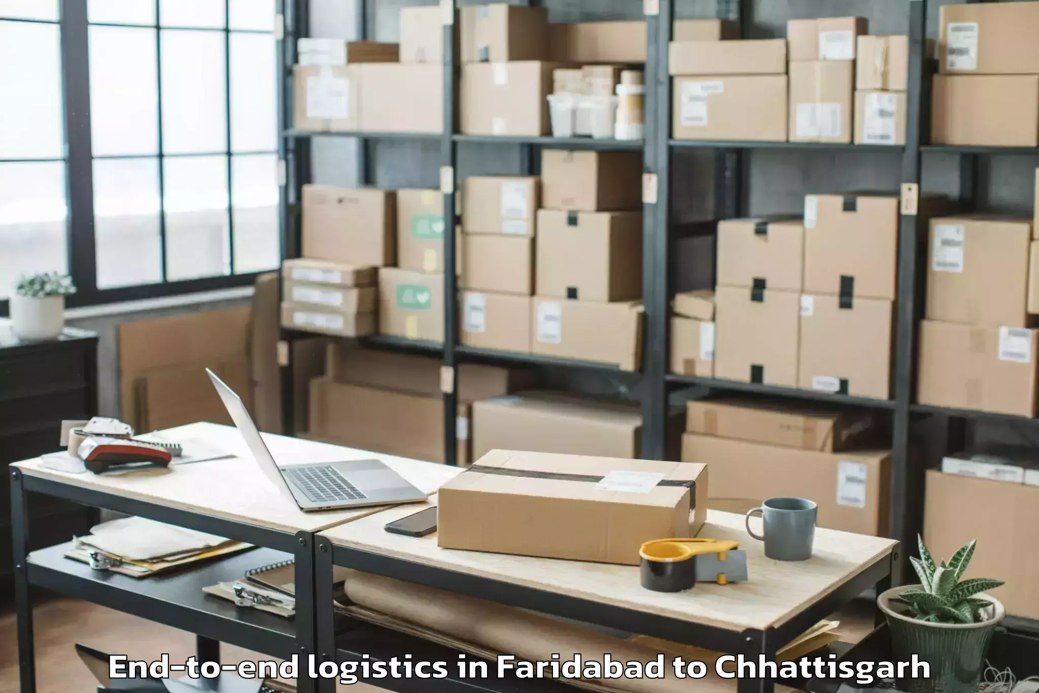 Affordable Faridabad to Kurud End To End Logistics